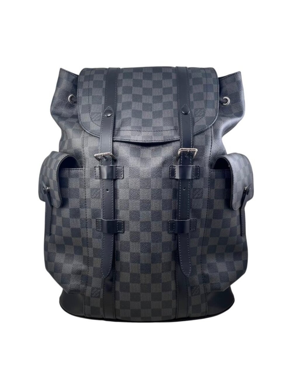 Louis Vuitton Backpack Christopher MM Damier Graphite Black Gray